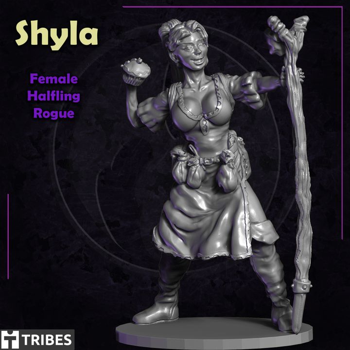 Shyla - A Female Halfling Rogue