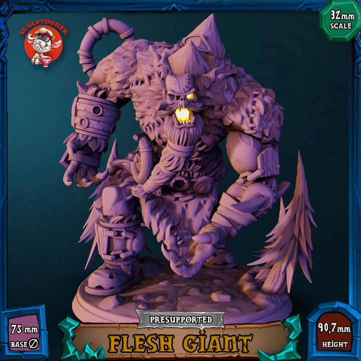 Flesh Giant - 32mm scale pre-supported miniature