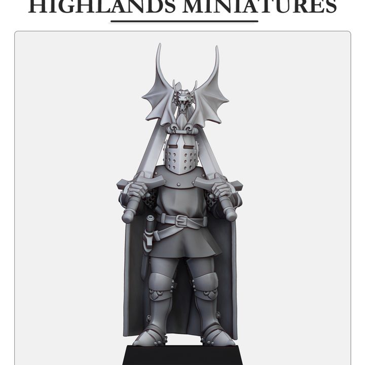Dismounted Sir Jaume with dual swords - Highlands Miniatures's Cover