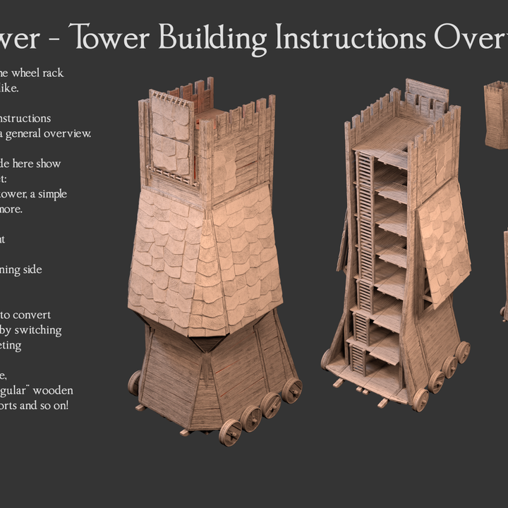 3D Printable Siege Tower & Outpost Structure by Making Tlon