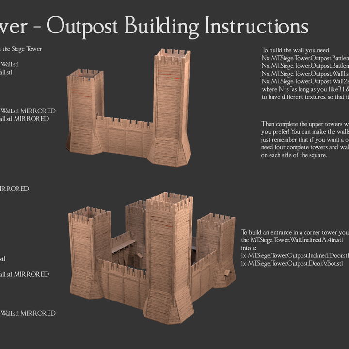 3D Printable Siege Tower & Outpost Structure by Making Tlon
