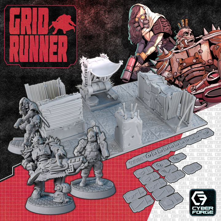 GridRunner #3 - Solo Adventure Game - Junk Hard - Free Dragon Cyberpunk Warhammer