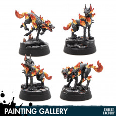 Picture of print of Four hell hounds