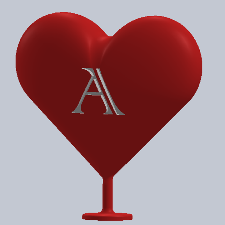 heart  letter A image