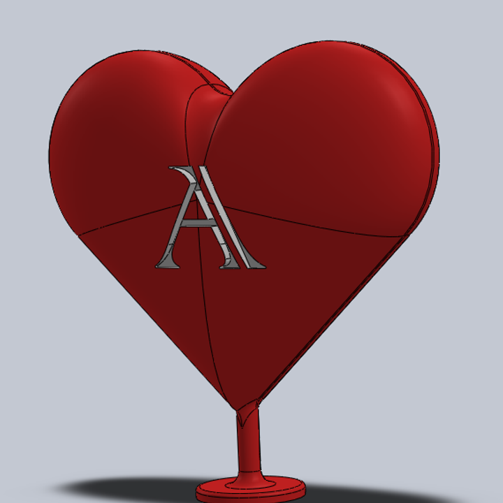 heart  letter A image
