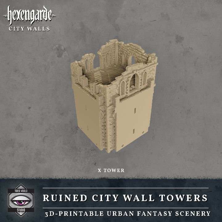 Ruined City Wall Towers image