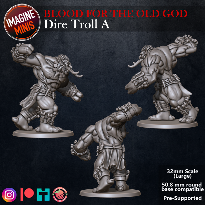 Blood For The Old God - Dire Troll A image