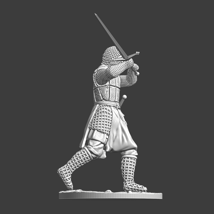 3D Printable Medieval Knight swing his claymore sword by Northern ...