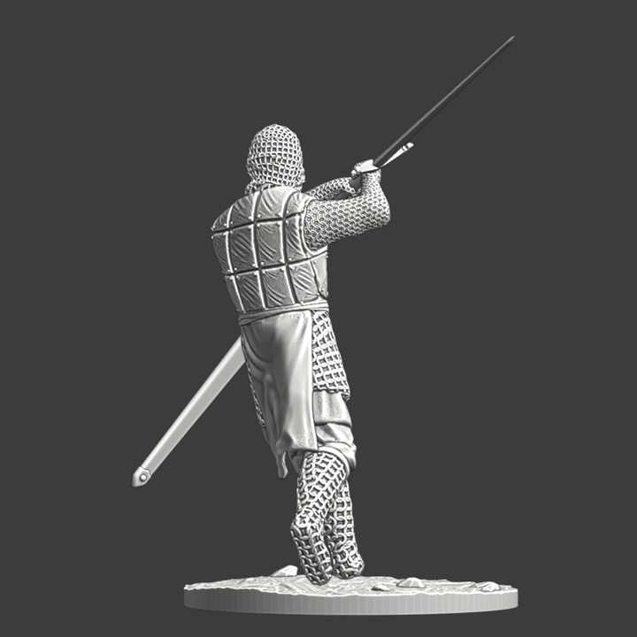 3D Printable Medieval Knight swing his claymore sword by Northern ...