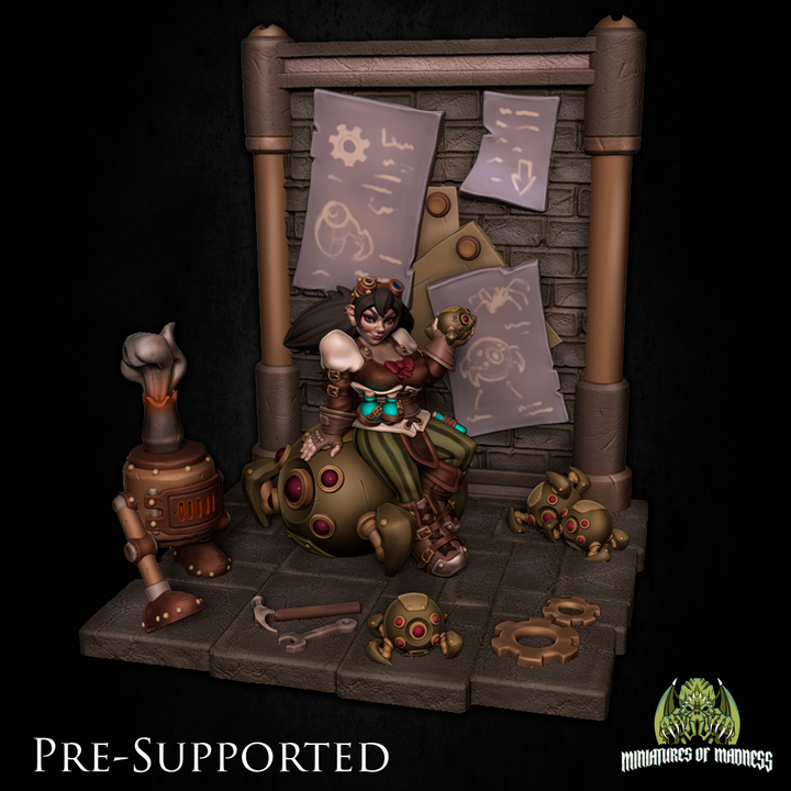 Artificer Scenery [PRE-SUPPORTED] Steam punk Diorama