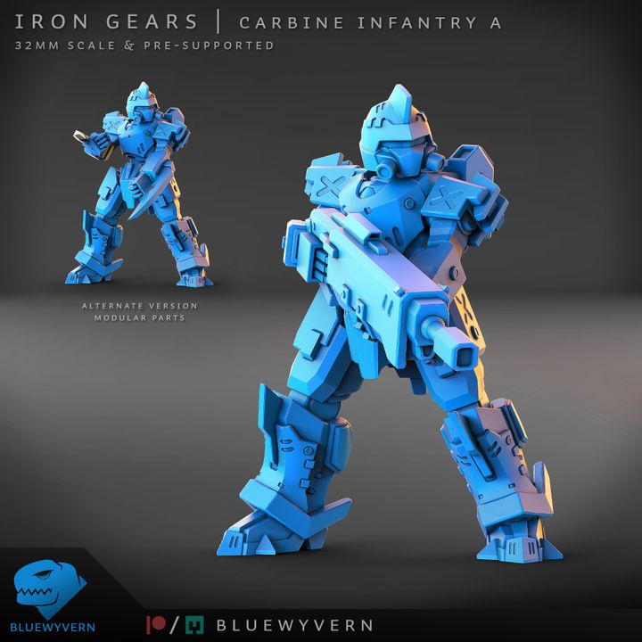 Iron Gears - Carbine Infantry A (Modular)