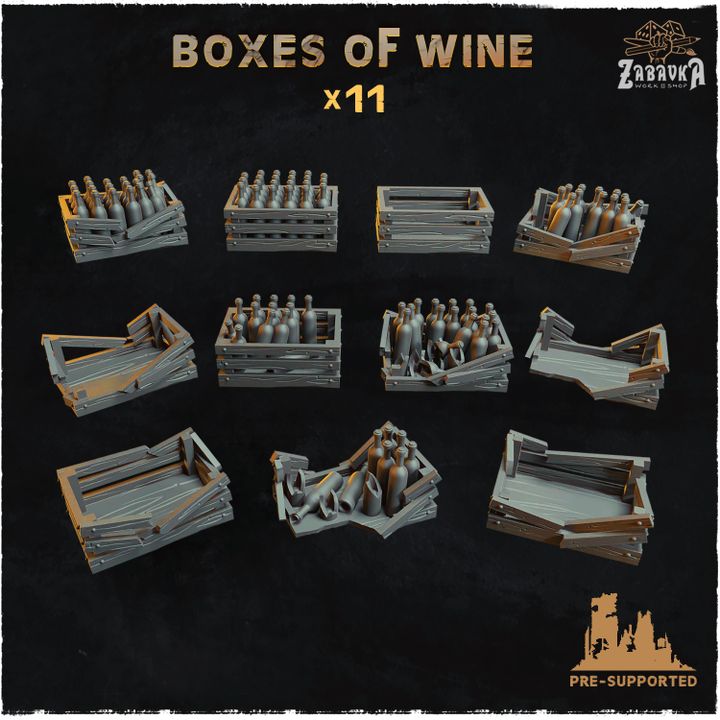 Boxes of wine - Basing Bits 2.0
