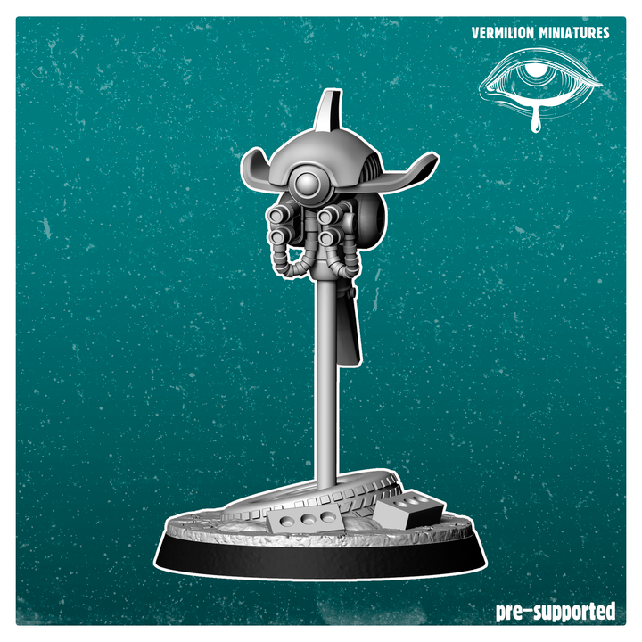 3D Printable Alien Turret by Vermilion Miniatures