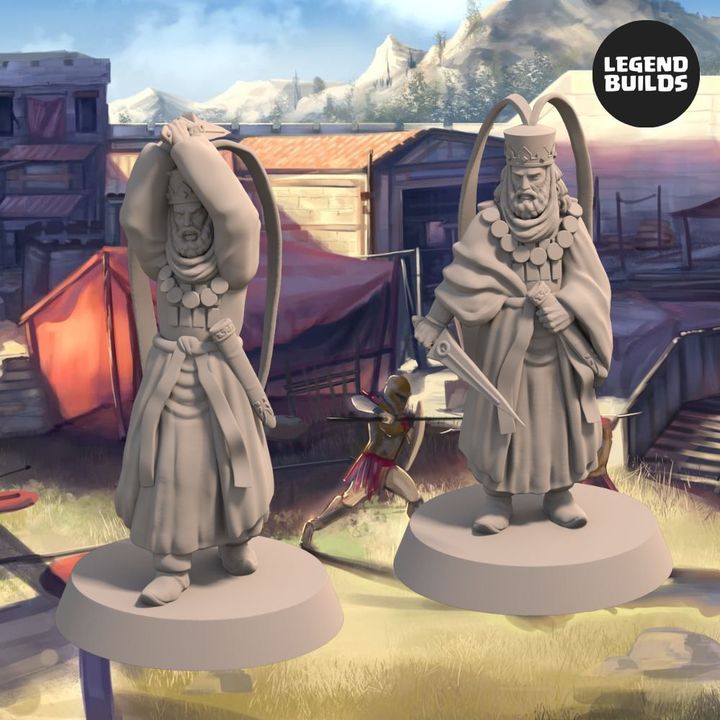 King Saramezzar II "The People's King" - 3D Printable Miniatures