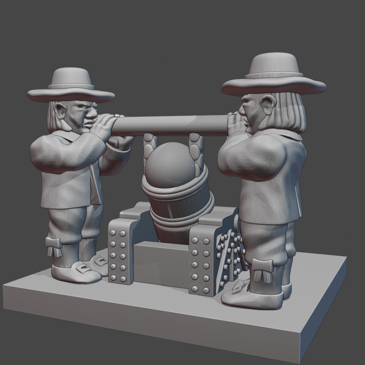 6-15mm 17th Century Pike & Shotte Mortar & Crew (TYW/ECW) & Blender File P&S-13 image