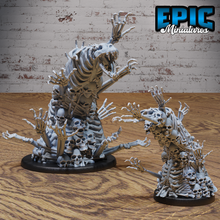 Bone Swarm Set / Skelet Creature / Undead Beast / Evil Zombie / Rotting Humanoid / Skeleton Monster / Graveyard Encounter