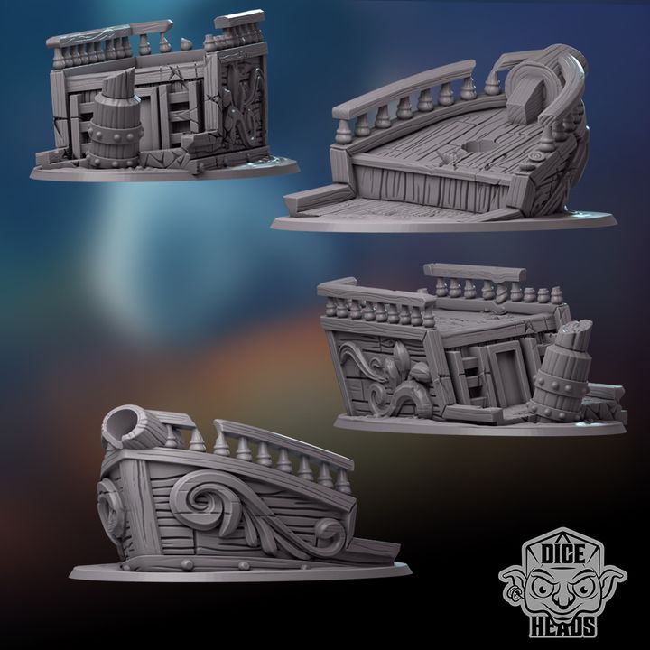 Ship Wreck (two pieces- cut for FDM printing)