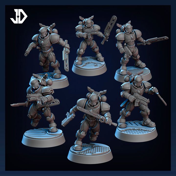 3D Printable Assault Interceptors - 6 PACK by JD miniatures