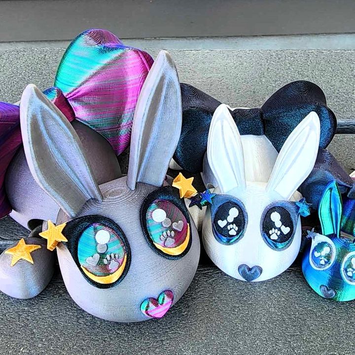 Dazzling Bunny Flexi and Keychain Non-commercial