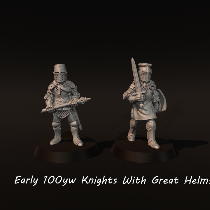 Early 100yw Knights With Great Helms