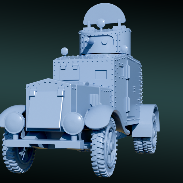 Taiga 3ED 英語　② 3D Printable Type 92 Osaka armored car - Hokoku (4x4) + 2