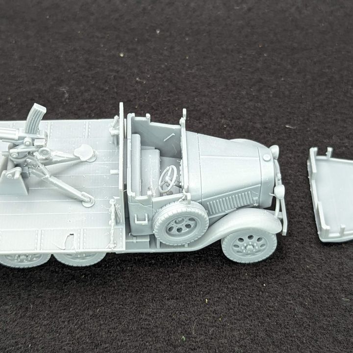 3D Printable Type 98 20 mm AA machine cannon carrier (Japan, WW2) by