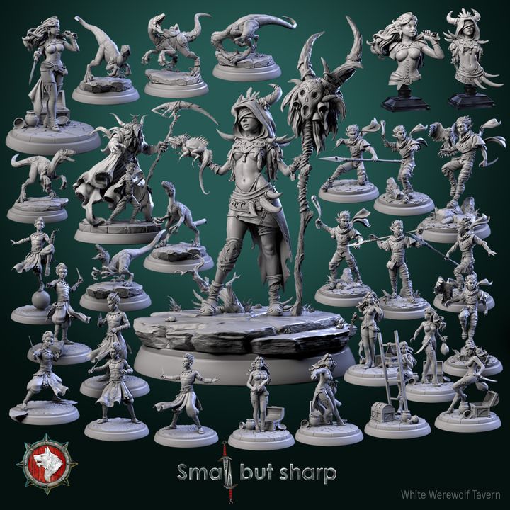 'Small but sharp' May 2024 release 30 STL's miniatures pre-supported