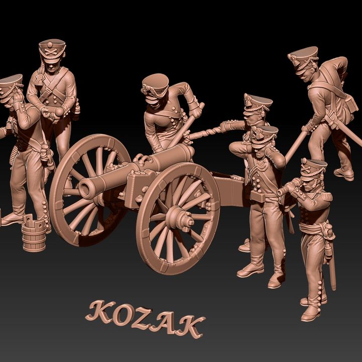 napoleonic russian light artillery in shako model 1813