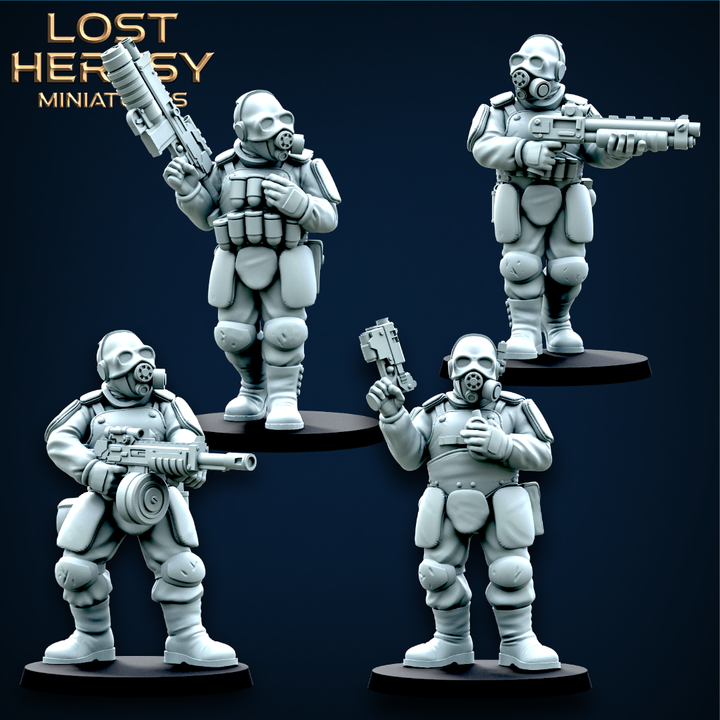 3D Printable Human Collaborator Command by Lost Heresy Miniatures