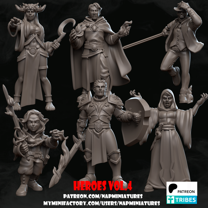 Nap Miniatures - June Release - Heroes Vol. 4