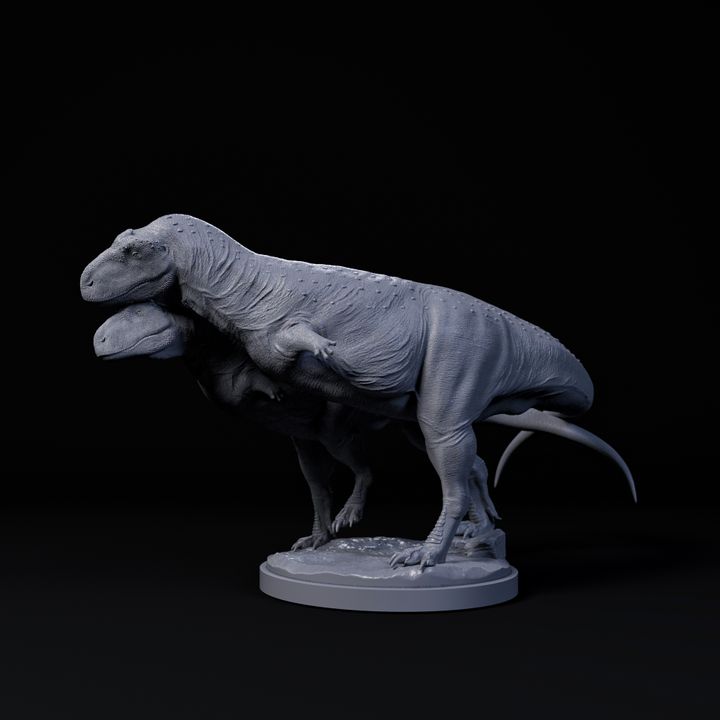 Rajasaurus couple 1-35 scale pre-supported dinosaur image