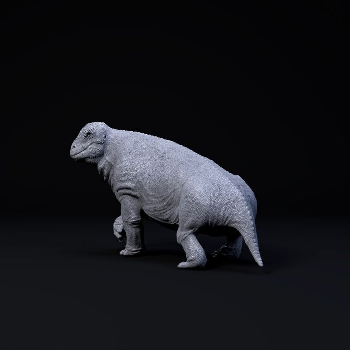 Moschops walking 1-35 scale pre-supported therapsid image
