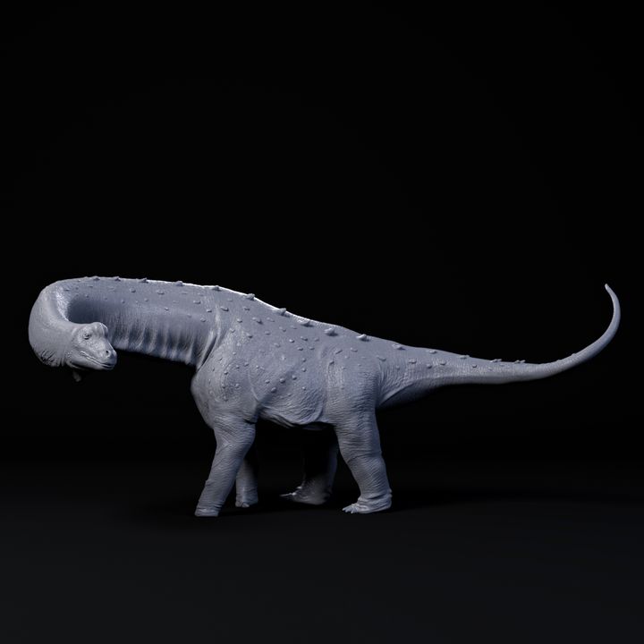 Magyarosaurus looking back 1-35 scale pre-supported dinosaur sauropod image
