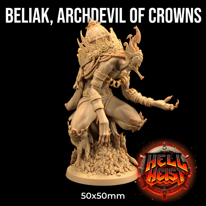 3D Printable Beliak, Archdevil of Crowns | PRESUPPORTED | Hell Heist by ...