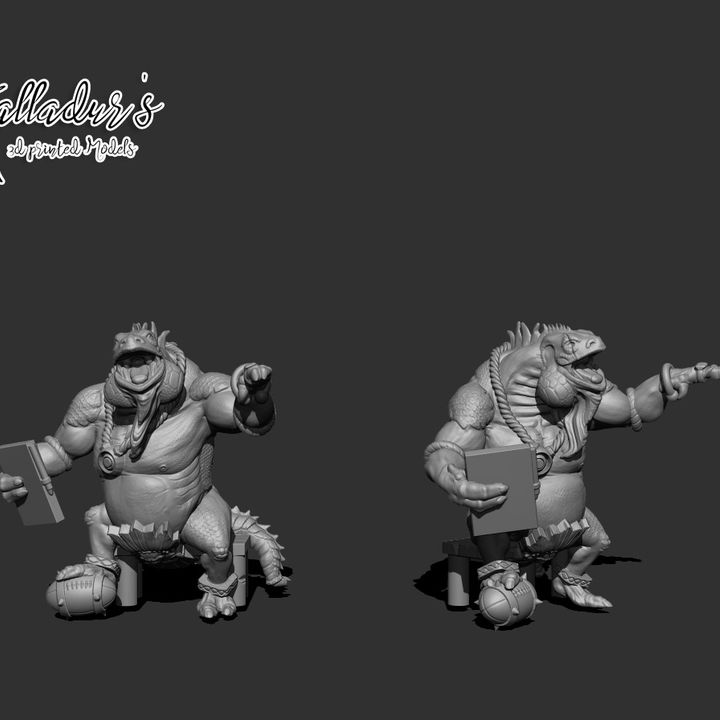 3D Printable Commercial License LIZARDFOLK Team by Galladur's 3D