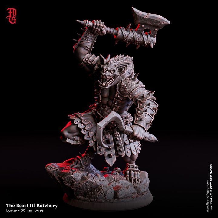 3D Printable The Beast of Butchery by Flesh of Gods