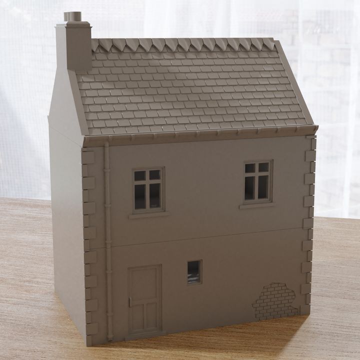 Normandy Commercial Row House T1 Wargaming Terrain image
