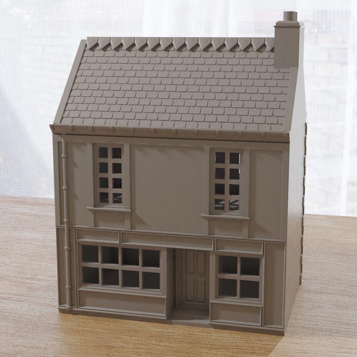 Normandy Commercial Row House T1 Wargaming Terrain image