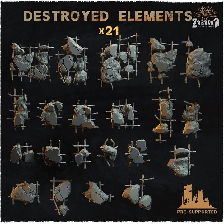 Destroyed Elements - Basing Bits 2.0
