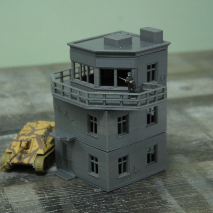 3D Printable Airfield WW2 Control Tower Wargaming Terrain by Patrick ...