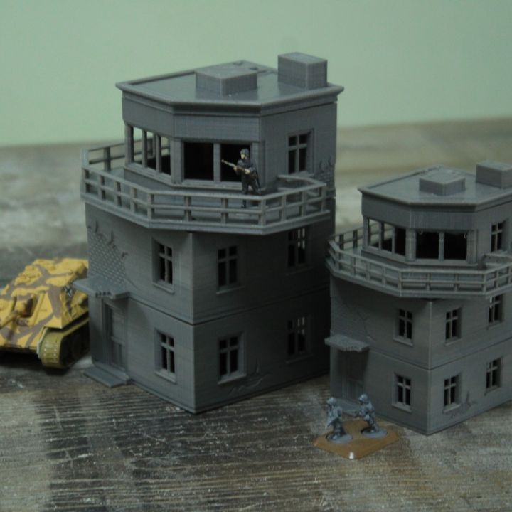 3D Printable Airfield WW2 Control Tower Wargaming Terrain by Patrick ...