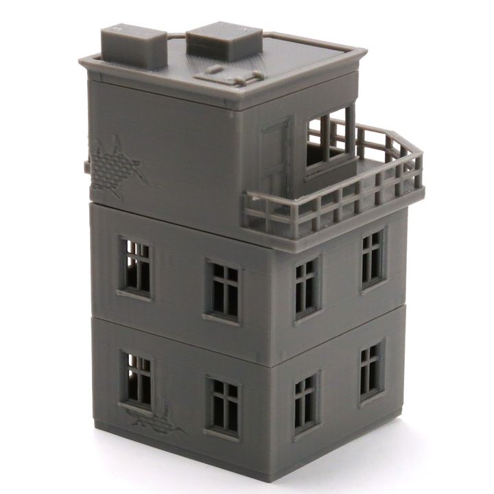 3D Printable Airfield WW2 Control Tower Wargaming Terrain by Patrick ...