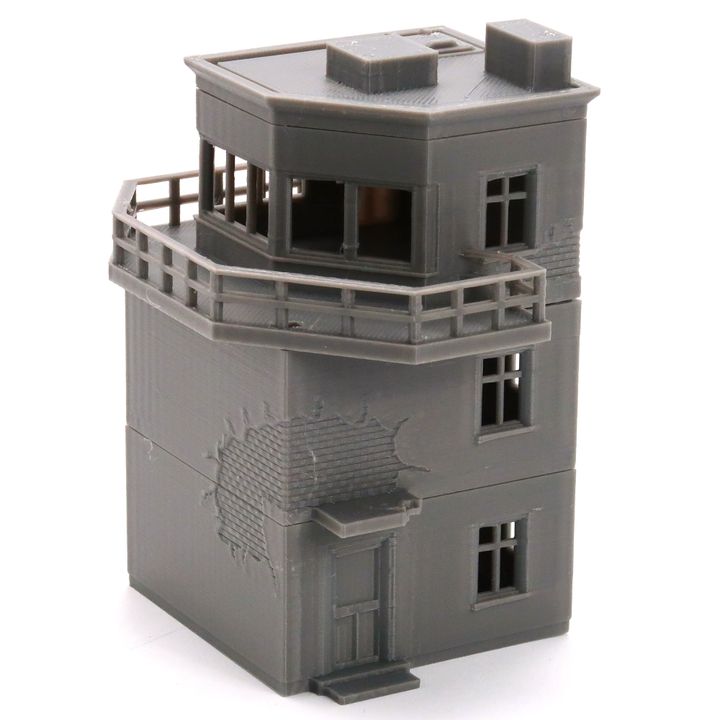 3D Printable Airfield WW2 Control Tower Wargaming Terrain by Patrick ...