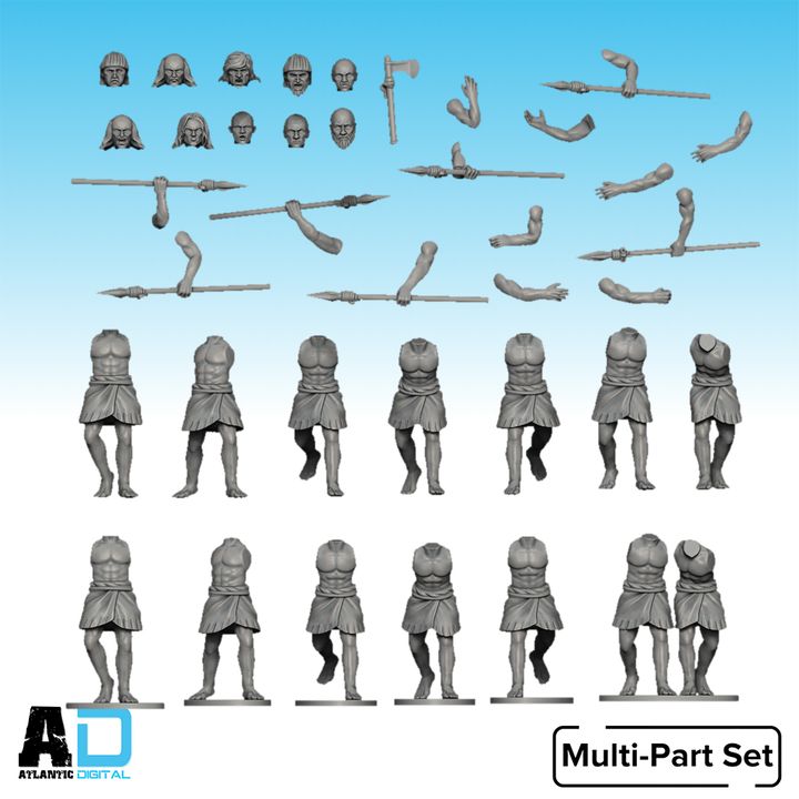 3D Printable Sumerian Nim Skirmishers by Wargames Atlantic