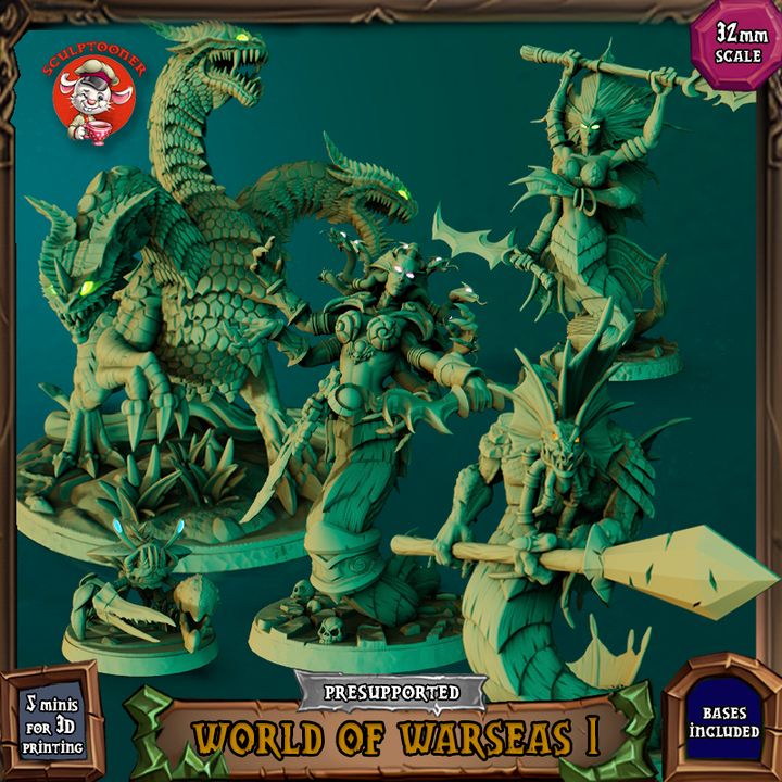 World of Warseas 1 - 32mm scale pre-supported set image