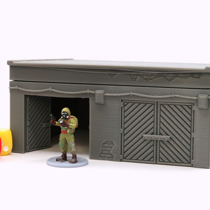 3d Printable Soviet Garage Zona Alfa - Wargaming Terrain By Patrick 