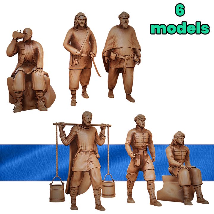 Rus Viking Miniatures Set #1