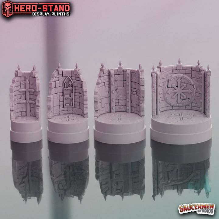 Hero-Stand Display Plinths – Forbidden Cult (Round)