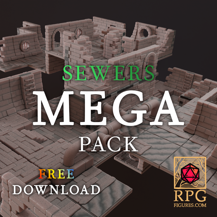 Printable Terrains - Sewers MEGA Pack image