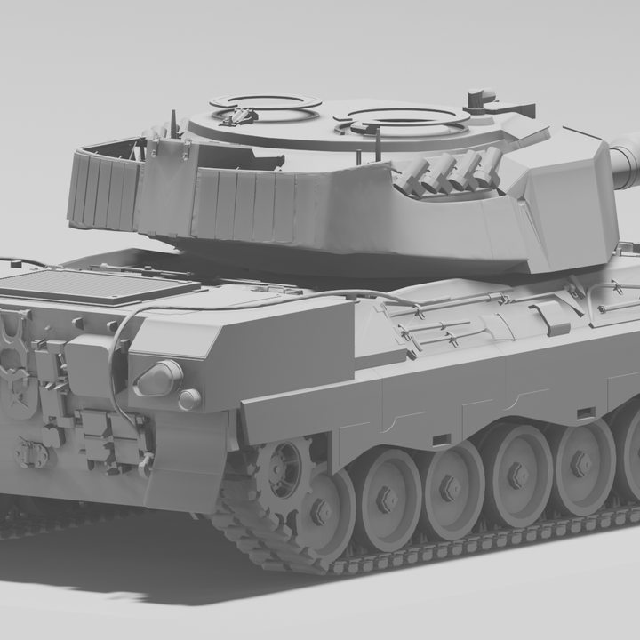 3D Printable Leopard 1A6 with Extra armo and 120mm gun by The Military ...